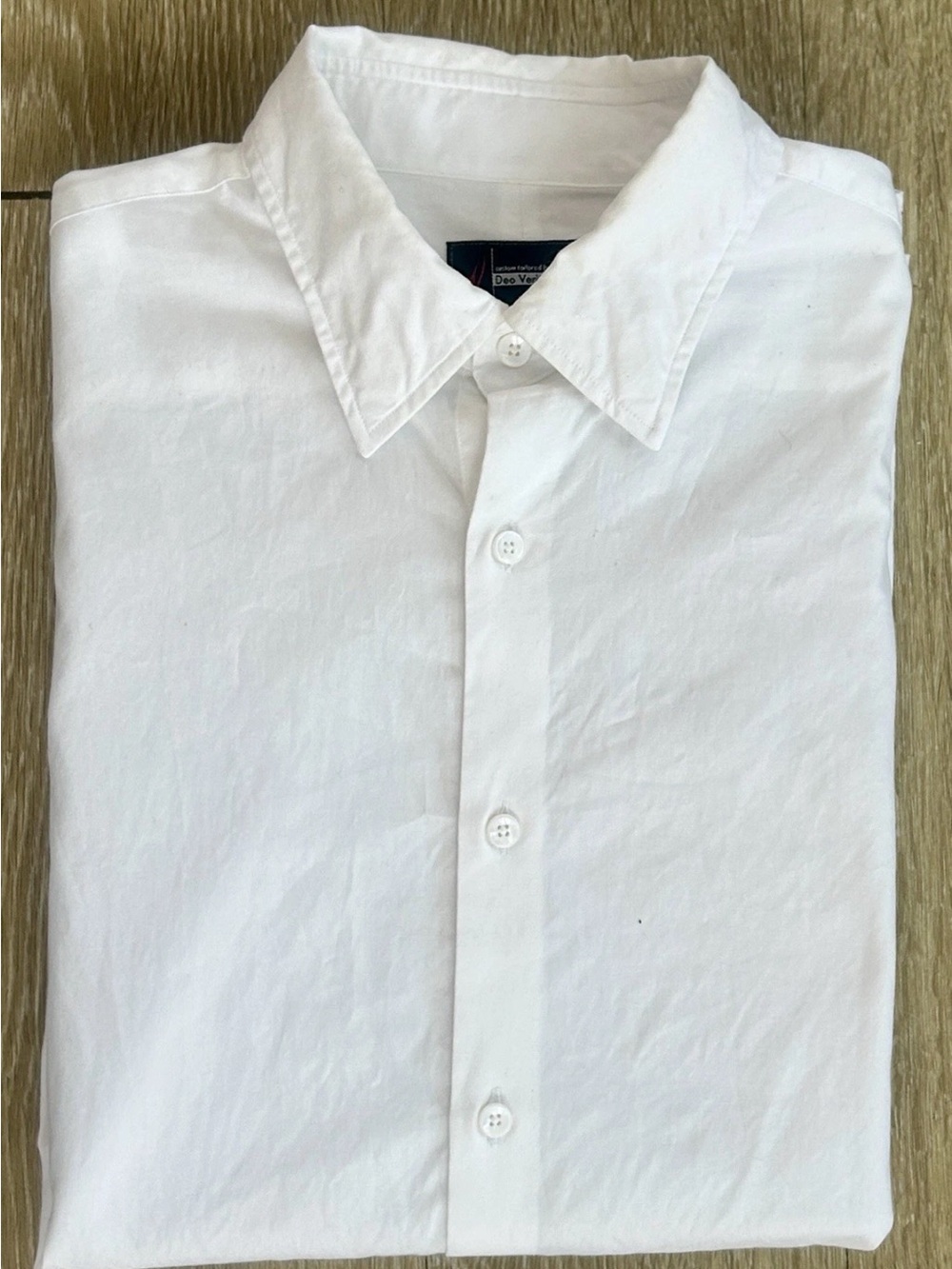 Deo Veritas White French Cuff Dress Shirt L 100% Cotton